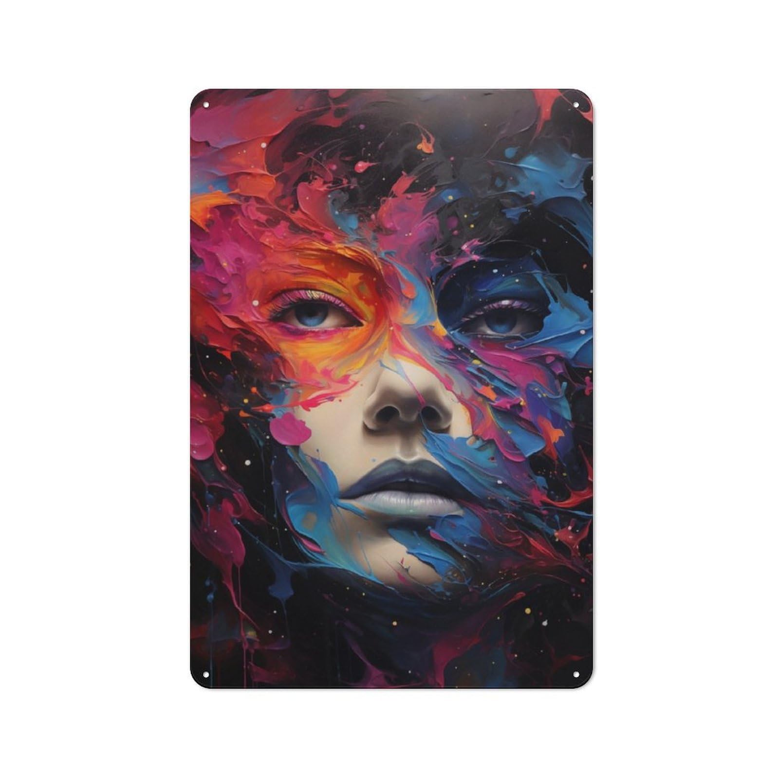 Junmoney Girls Galaxy No6 Retro Metal Wall Sign 30X20cm With For Living Room Wall, Housewarming Wall Decor For People Furnishing Living Room