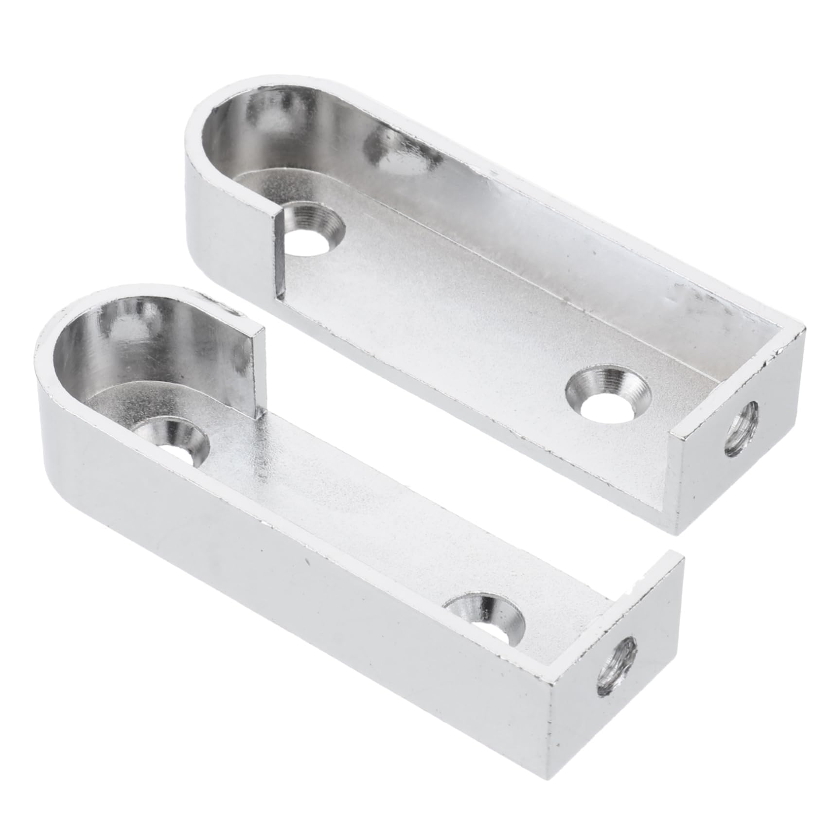 STOBOK 2Pcs Silver Wardrobe Tube Support Bracket Durable Hanging Rod Holder for Closet Furniture Hardware Accessories Compatible with Standard Rods Easy Installation Included
