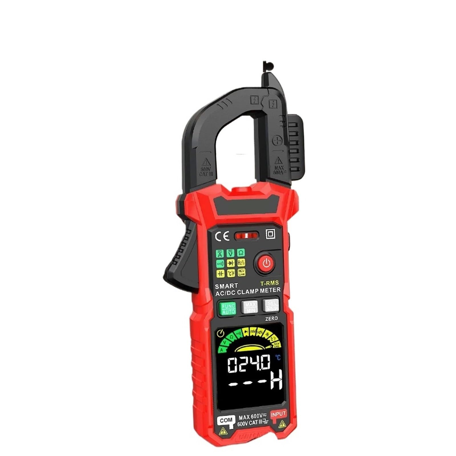 Multimetro digitale professionale con pinza amperometrica, multimetro digitale a vero valore efficace, gamma automatica, tester di tensione NCV CC/CA, voltmetro, multitester intelligente(GD166A)