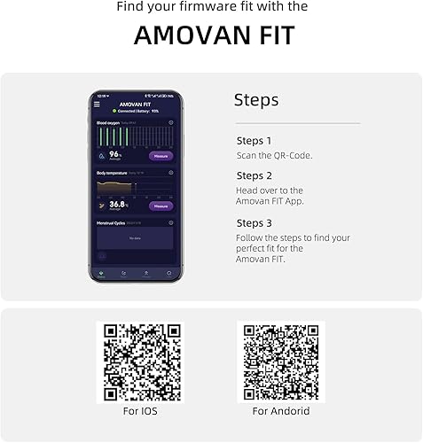 Miniatura 5 de AMOVAN FIT - Anillo inteligente para monitorear el estado físico, el sueño, la temperatura corporal y la frecuencia cardíaca, anillo de fitness con