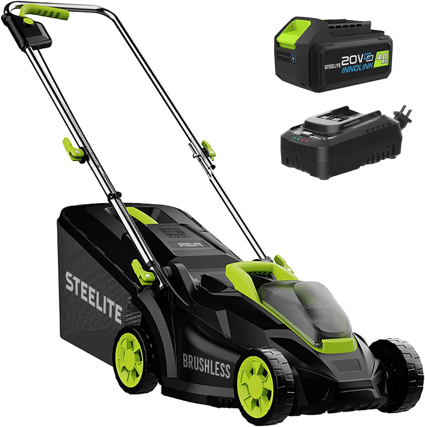 Amazon.com : Steelite 13.2” Electric Lawn Mower for Small Yards - 2-in ...