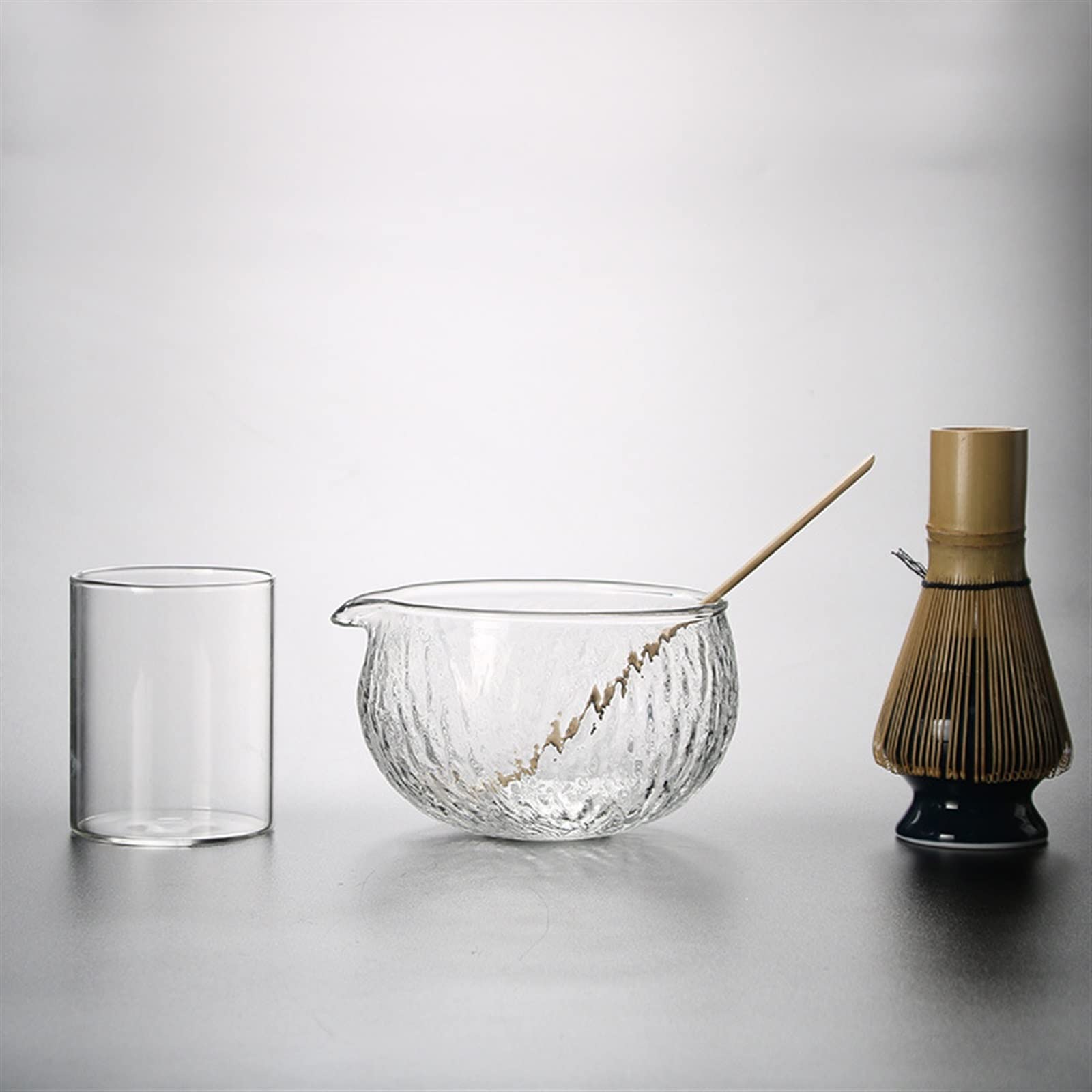 Zestaw Do Herbaty Matcha Szkło Trzepaczka Matcha, Uchwyt Na Trzepaczkę, Szklana Miska, łyżka, Matcha Zestaw Zestaw Do Herbaty (Material : Blue 5-piece set)