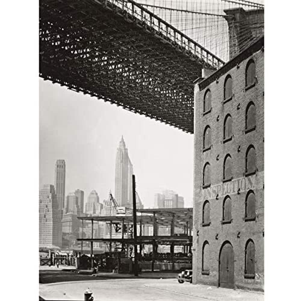 Berenice Abbott New York Brooklyn Bridge Water New Dock Streets Cityscape Unframed Wall Art Print Poster Home Decor Premium
