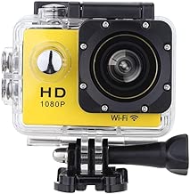 GQSZ Sports Camera Wifi 1080P Full HD 12MP Waterproof Cam Inch Display 170 Degree Wide Angle Lens Underwater Camera with Rechargeable Battery Mounting Accessories Yellow GQSZ Sports Camera Wifi 1080P Full HD 12MP Waterproof Cam Inch Display 170 Degree Wide Angle Lens Underwater Camera with Rechargeable Battery Mounting Accessories Yellow
