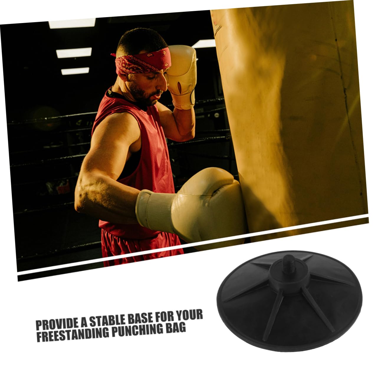 Happyyami Bolsa De Boxeo Equipo De Boxeo Reemplazo De Ventosa De Bolsa Pesada Soporte para Bolsa Pesada con Ventosa Base De Ventosa para Saco De Boxeo Black Caucho