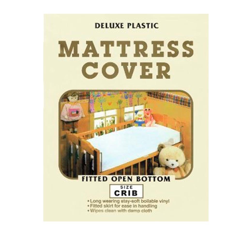 1 Crib Size Mattress Cover Fitted Light Vinyl Toddler Bed Dust Protector White Mattress Cover 25 5 x