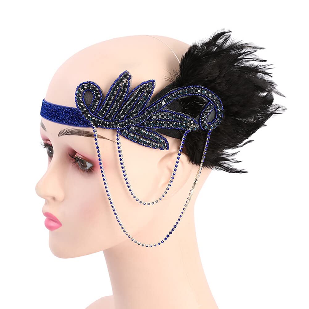 Fascia Anni '20 Con Cristalli E Piuma – Accessorio Per Capelli In Stile Gatsby, Per Feste A Tema E Matrimoni - 4