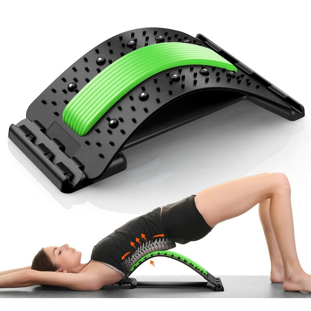Appareil d’Étirement du Dos à 3 Niveaux – Correcteur de Posture et Support Lombaire | Soulagement du Mal de Dos, Relaxation Musculaire, Yoga & Fitness