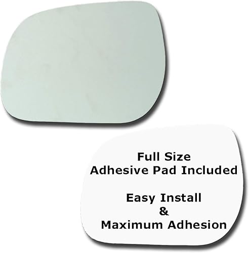 Cristal espejo + almohadilla adhesiva de tamaño completo para Toyota RAV4 2006-2011 reemplazo del lado del conductor (2006 2007 2008 2009 2010 2011