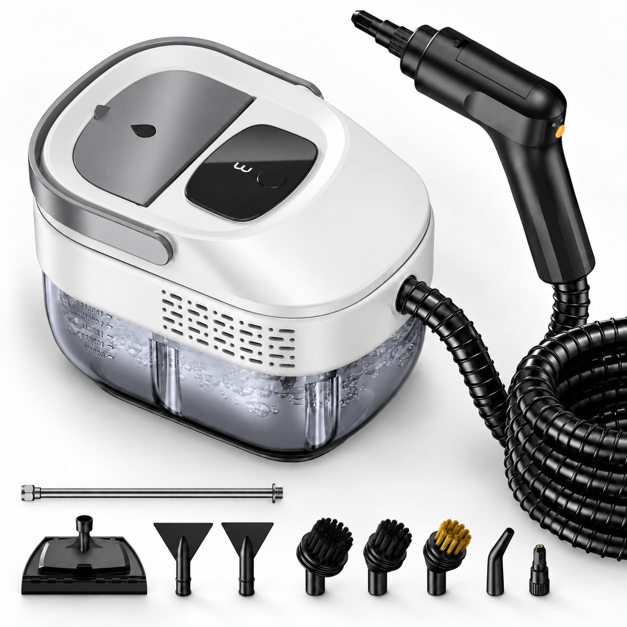 Steam Cleaner, 1600W Steam Cleaner for Home, 1.69QT Tank, 3 Steam Levels (Peal-White)