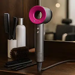 Secador De Cabelo Premium Profissional 110V, Motor 120000 RPM, Íons Negativos, Bocal Magnético, Display LED, Leve E Silencioso, 1600W, Marca VARENZIA