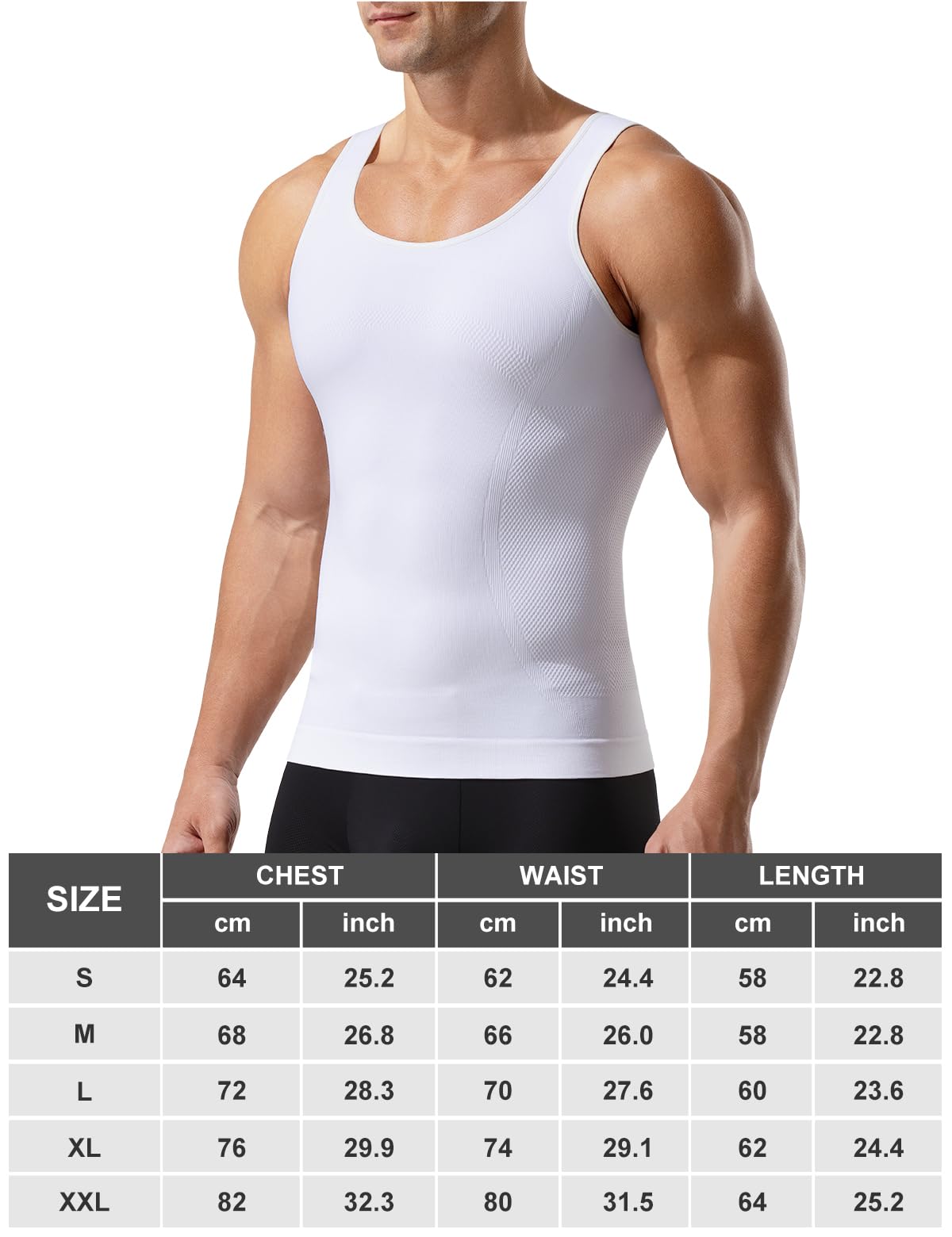 Casey Kevin Débardeur de Compression Homme Gainant Tee Shirt Minceur Ventre Plat Body Shaper