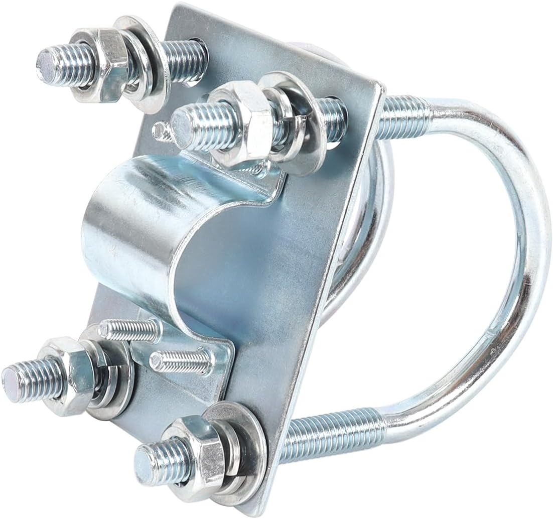 Ubric Antenna Mast Clamp Bracket with U-Bolt Clamp Plate Pipe Mounting Hardware for Outdoor LoRa Helium Miner WiFi Antenna 4G LTE
