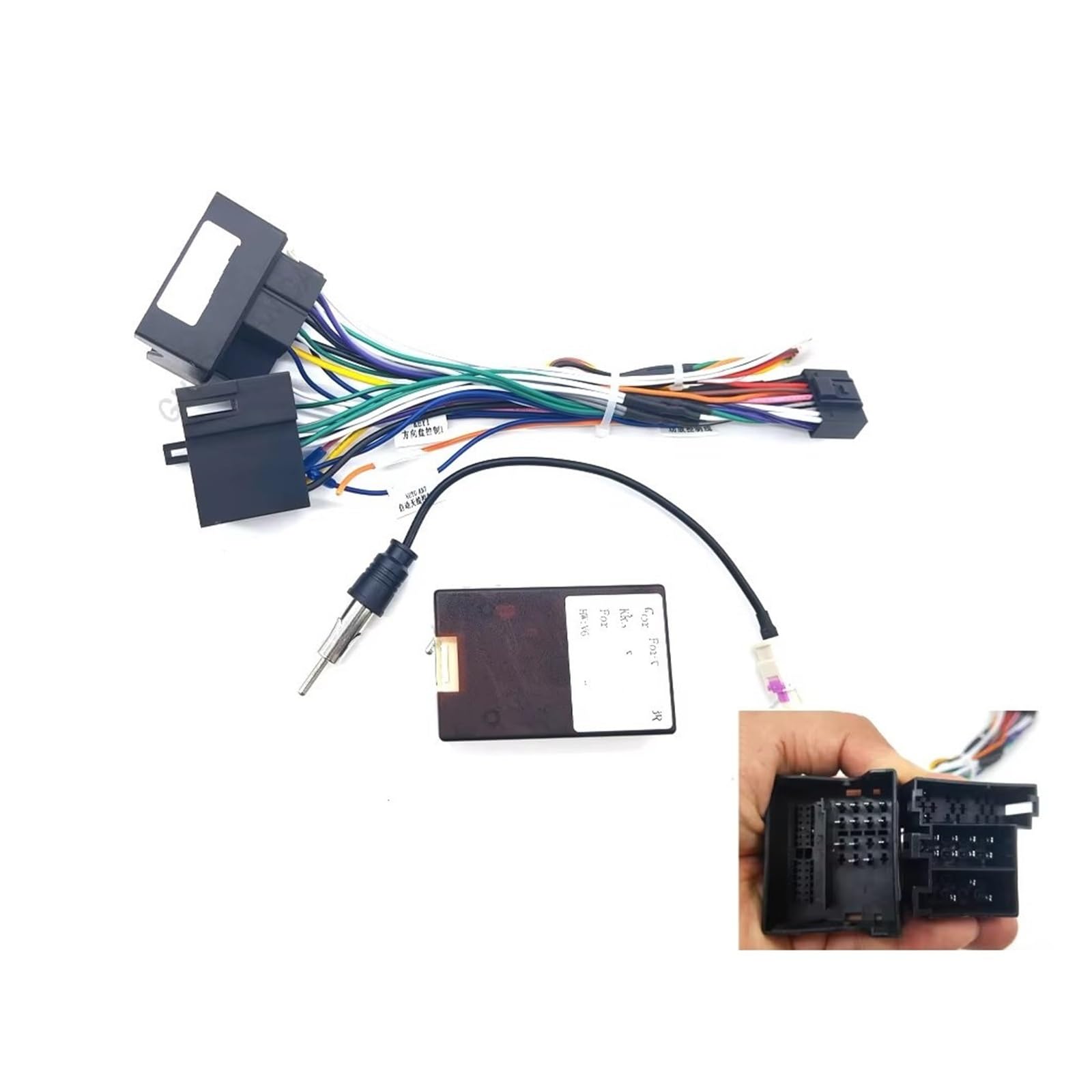 Pannello Radio Per Cayenne Per Prima Per Generazione 2003-2010 Car Audio Raddio 16PIN Android Cavo Alimentazione Adattatore CD/lettore DVD Cablaggio Mascherina Telaio Adattatore(B only canbus box)