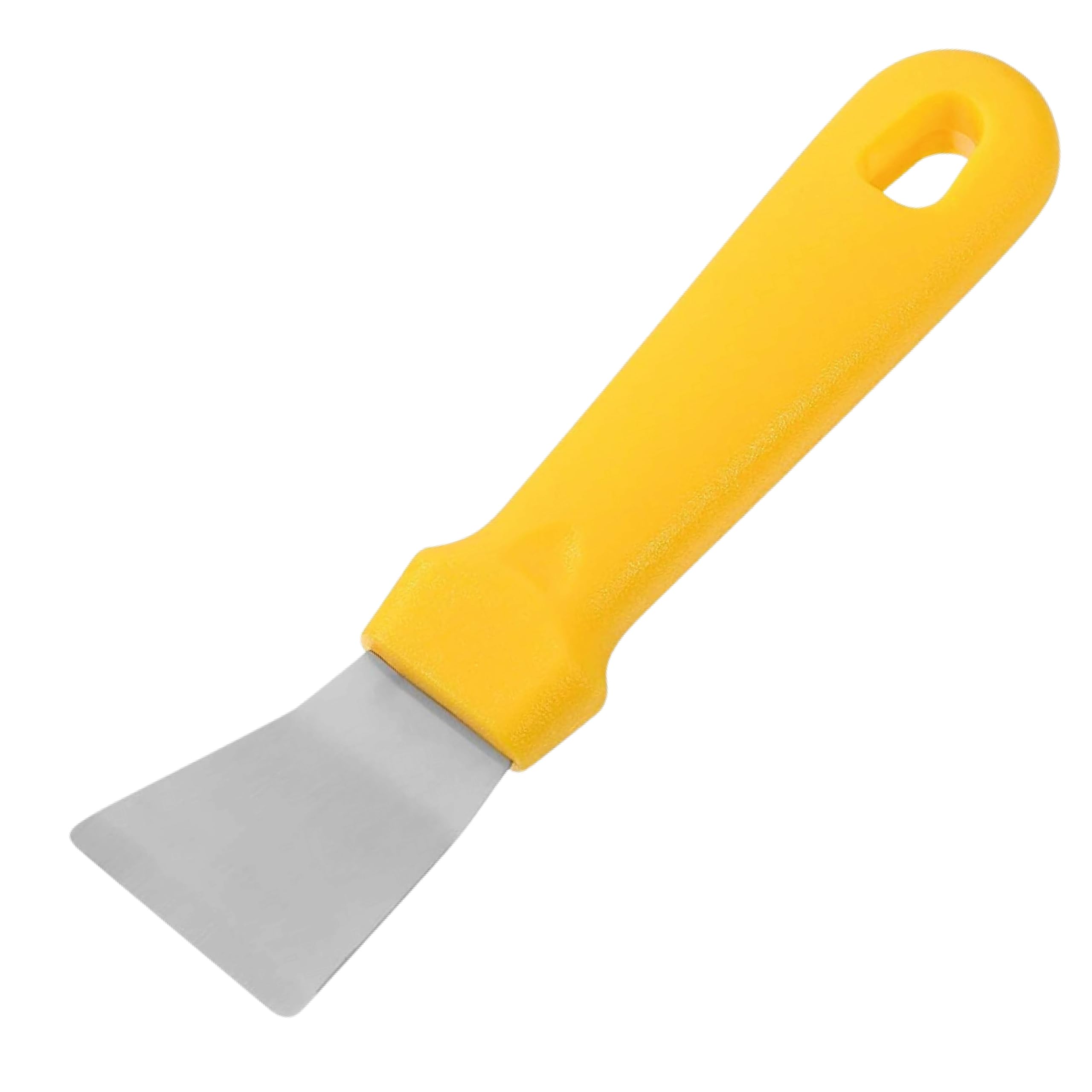 Cleaning Scraper, 2PCS Stainless Steel Scrapers Tool None-Scratches Kitchen Scraper for Stoves Microwave Ovens Induction Hob (Yellow) — image 1