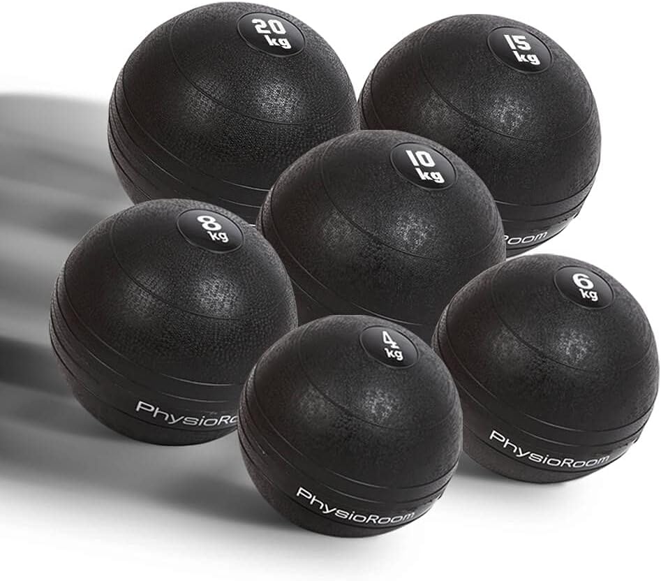 PhysioRoom 4kg - 20kg Medicine Ball Weight Slam Ball - Home Gym Fitness Workout Equipment for Strength Training, Ab Exercises, Throwing, Building & Toning Muscle