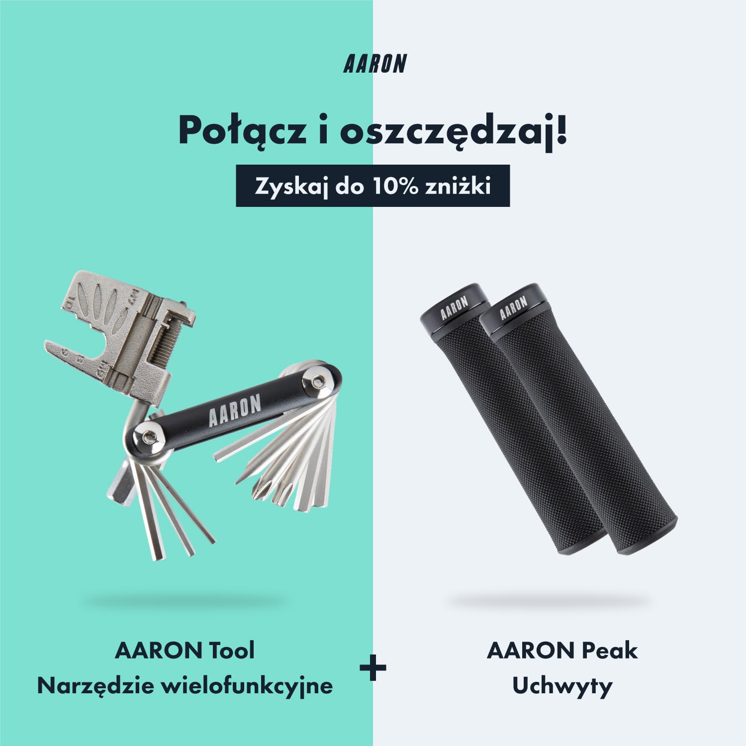 AARON Narzędzie wielofunkcyjne 20 w 1, narzędzie wielofunkcyjne do roweru ze stali nierdzewnej/aluminium, składane mini narzędzie rowerowe z wieloma funkcjami w kolorze czarnym