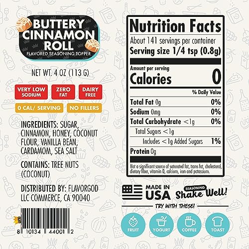 Flavor God Buttery Cinnamon Roll Seasoning Topper Mix thumb #1