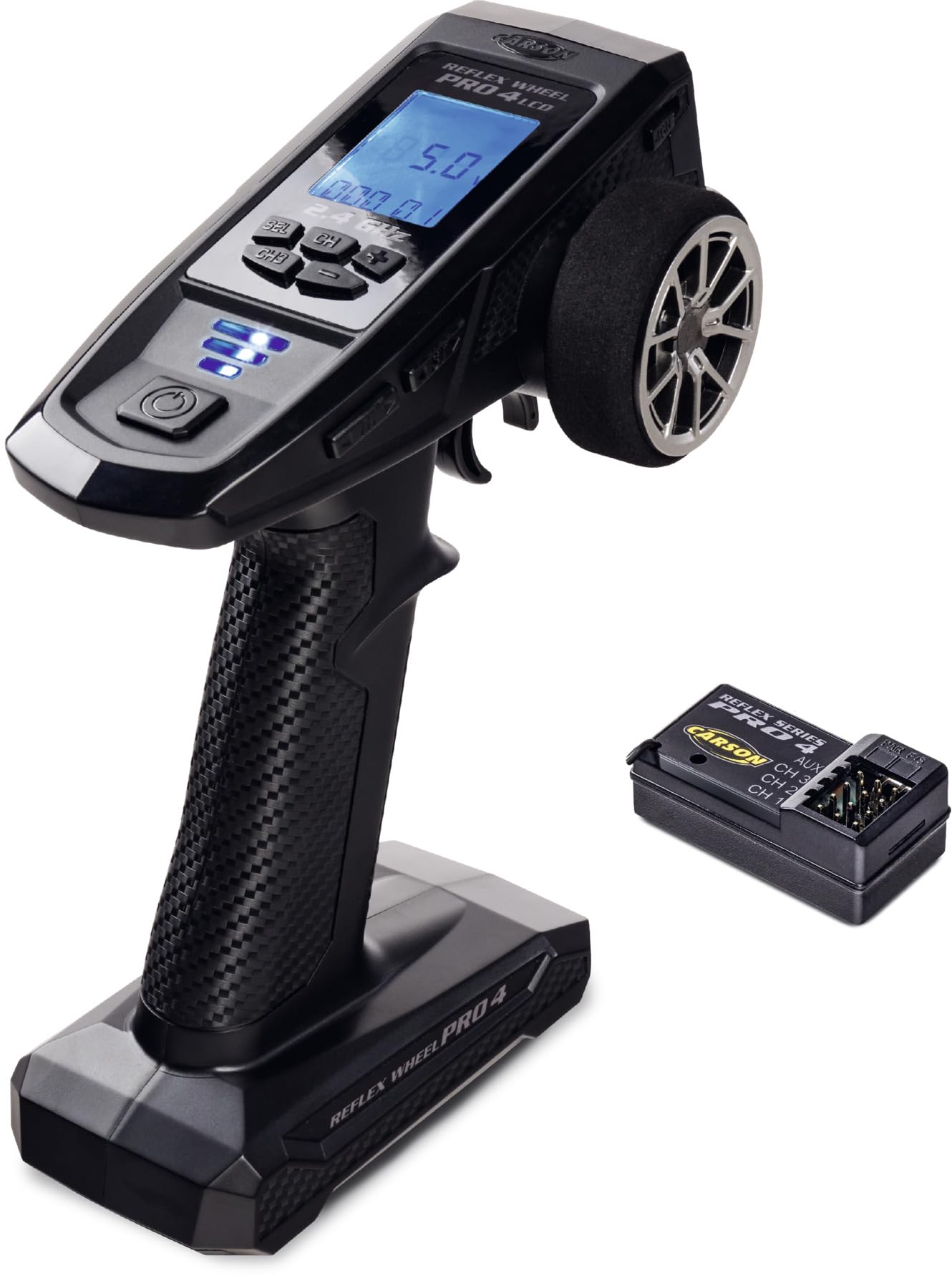 Carson 500500119 FS 4K Reflex Wheel Pro 4 2.4GHz LCD - RC Accessories, Model Building Accessories, Tuning Set, RC Remote Control