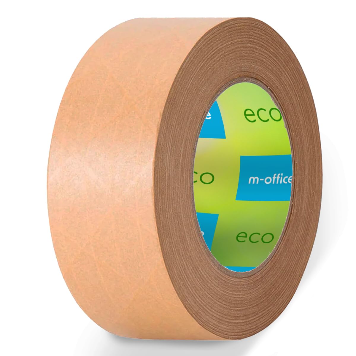m-office Cinta Adhesiva Papel Kraft, Cinta de Embalar Adhesiva para Embalaje de Cajas, Envíos, Mudanzas y Manualidades, Cinta de Papel Embalaje, Cinta Marrón Papel Kraft (1 ud, 50mmx50m)