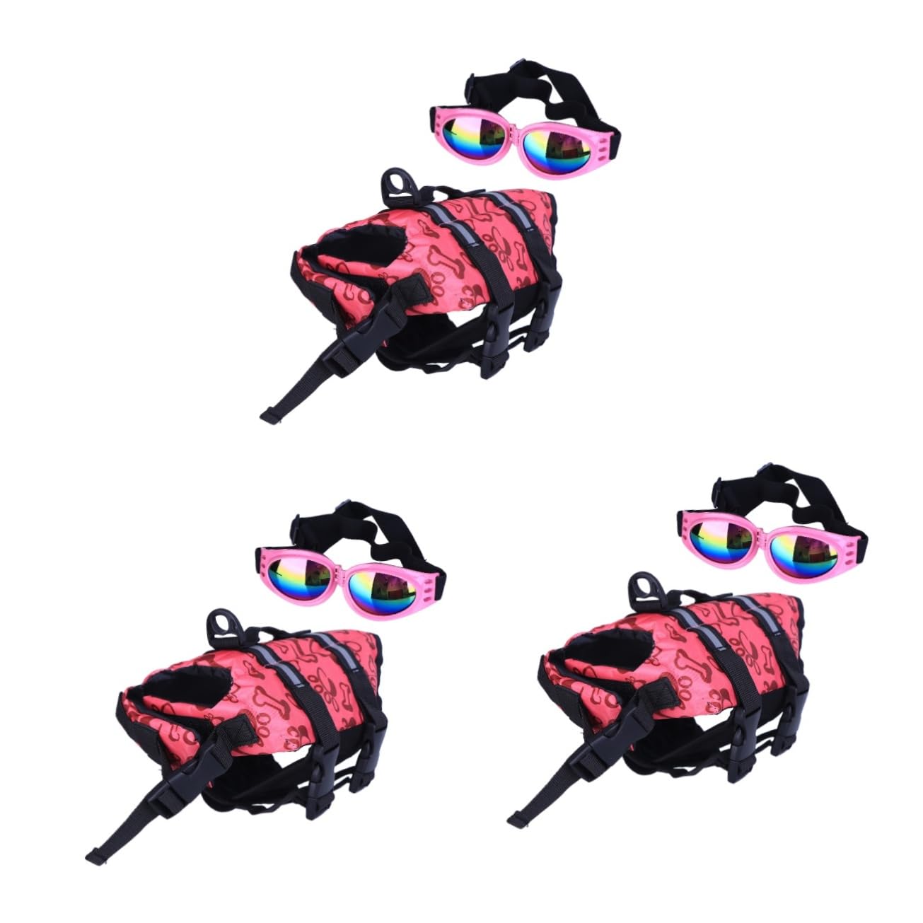 SUPVOX Lot De 3 Paires De De Sécurité pour Chien Confortables Respirants À Dégagement Rapide Taille XS Couleur Aléatoire