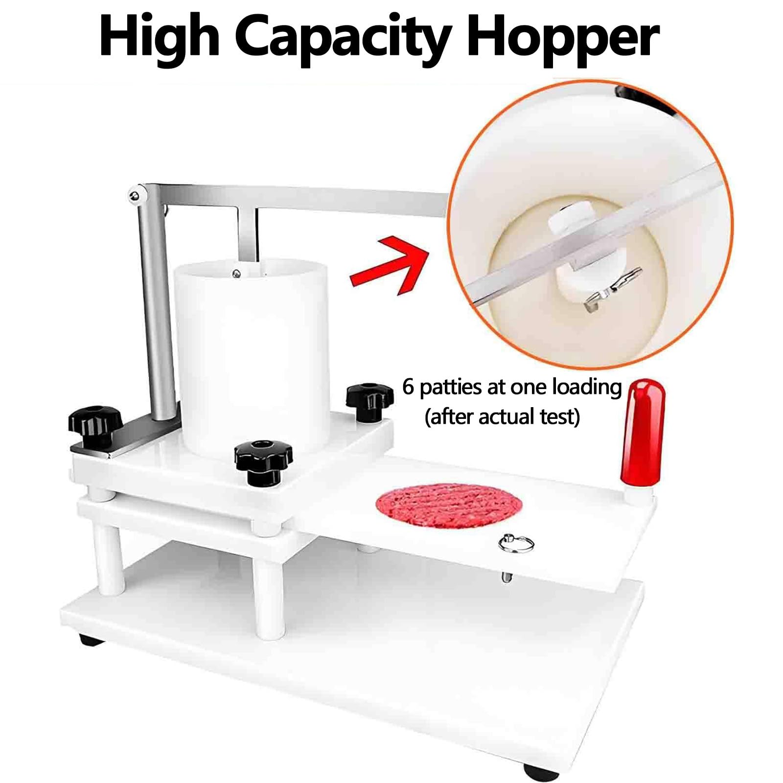 Stampo per hamburger e tortine, 110 mm, con attacco in acciaio inox, per hamburger e ristoranti, ideale per polpette dalla forma perfetta
