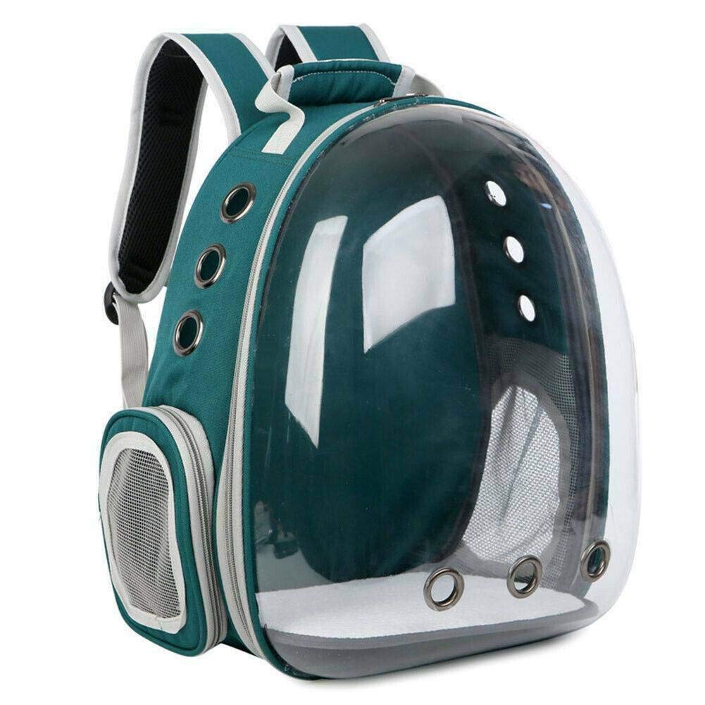 The DDS Store Pet Transparent Cat Carrier Backpack Puppy Kitty Breathable Carriers for Travel Astronaut Pet Cat Dog Puppy Carrier Backpack Travel Bag Space Capsule Breathable (Green) (B08V5GPPXB) Amazon Price History, Amazon Price Tracker