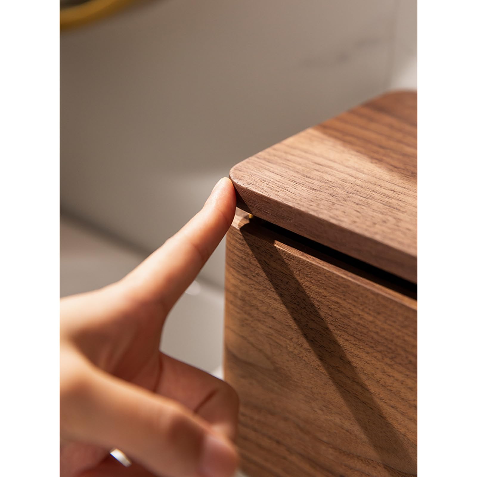 Distributore di Carta igienica Commerciale in Noce Nero - Portasciugamani in Legno massello per Carta igienica multipiega, a C, a Z e a Tre Ante - Elegante Accessorio per Bagno e Toilette (7