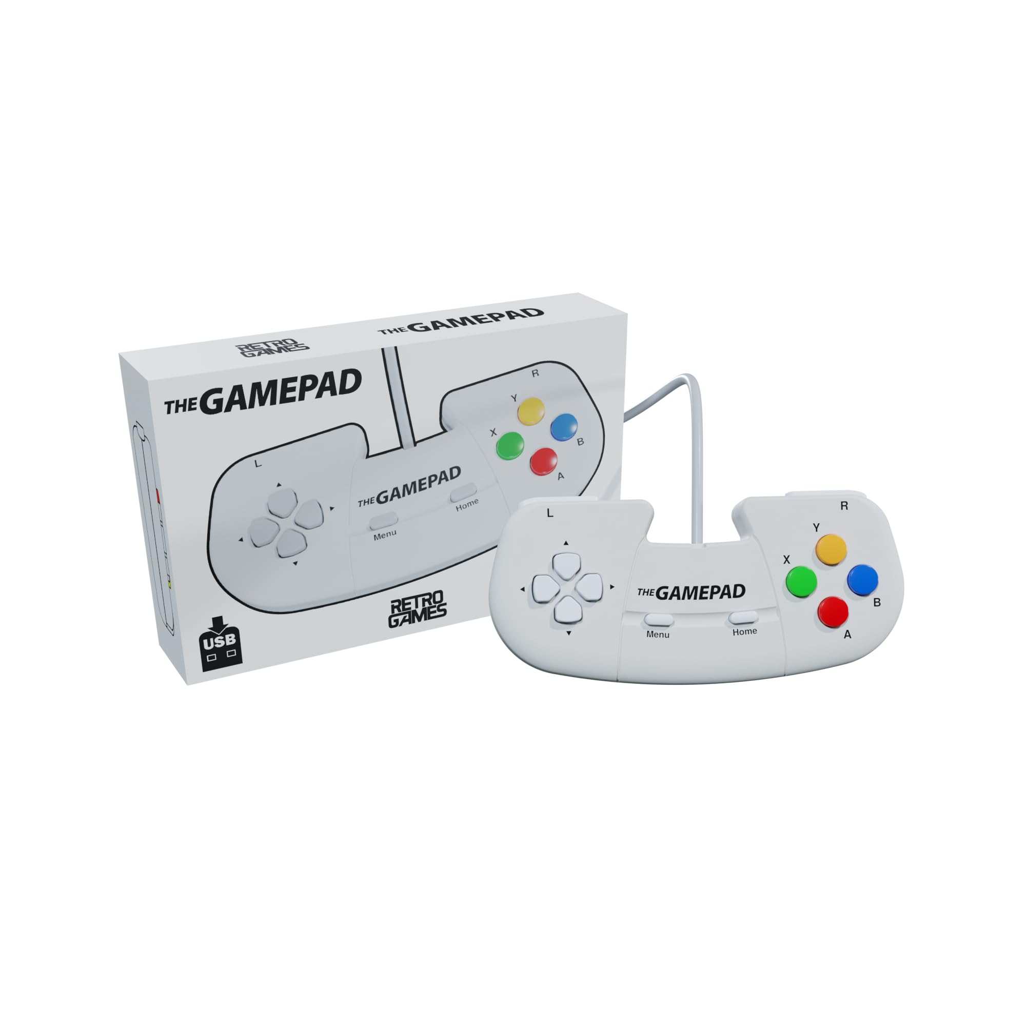 Retro Games THEGAMEPAD - White Multi Format Compatible NEW SEALED Fast Free Post