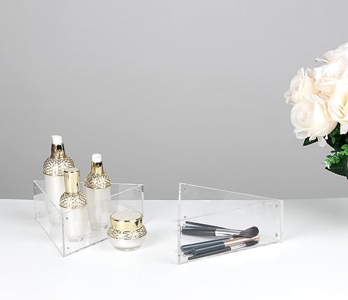 Miniatura 6 de Caja de exhibición de acrílico transparente con lado abierto hueco, soporte de exhibición de figuras de acción apilables de 5 caras, vitrinas de