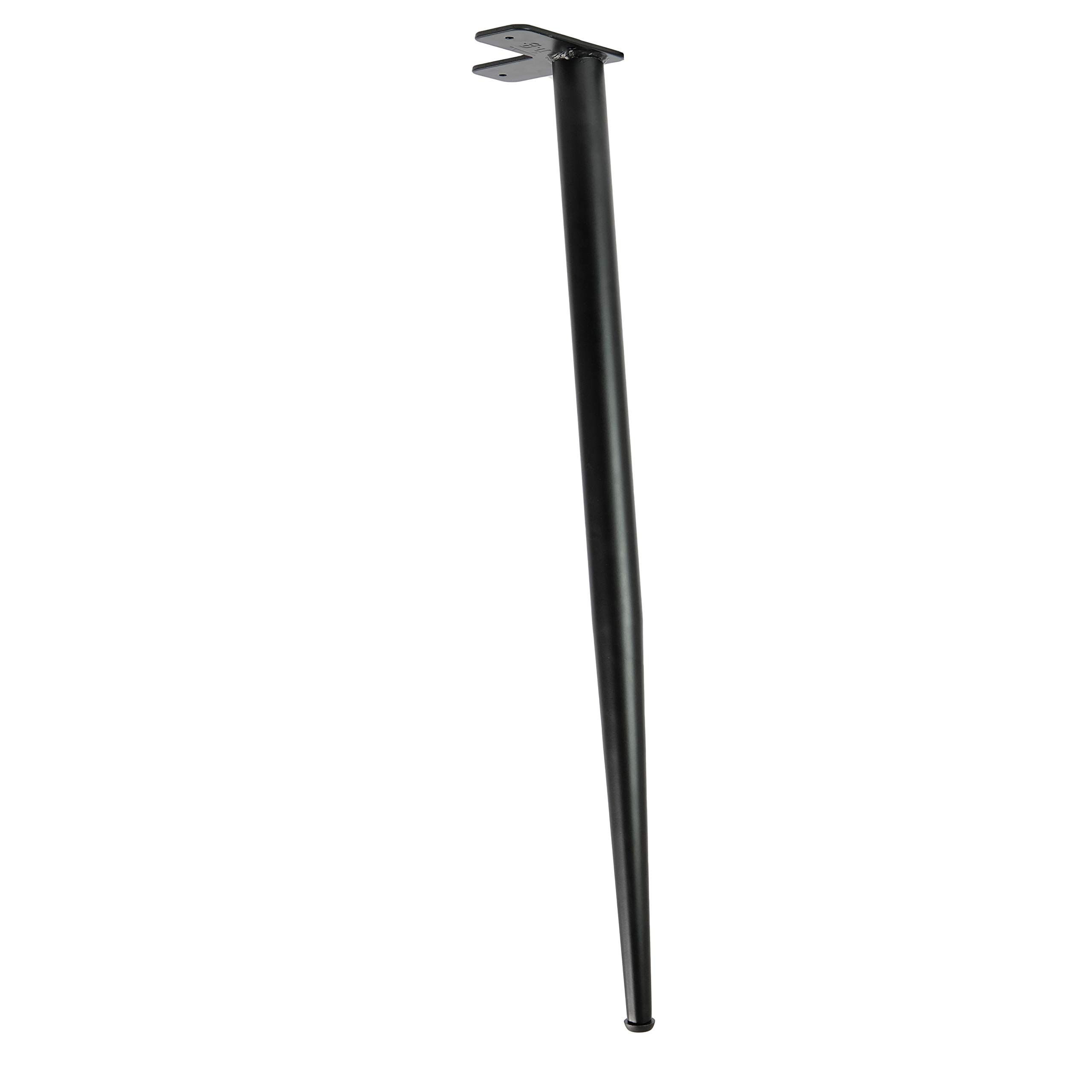 Natural Goods Berlin 4X CONICAL Legs, Patas de Muebles, con Recubrimiento en Polvo, protección del Suelo Regulable en Altura, Bricolaje (Negro, 72cm - Mesa de Comedor/Escritorio)