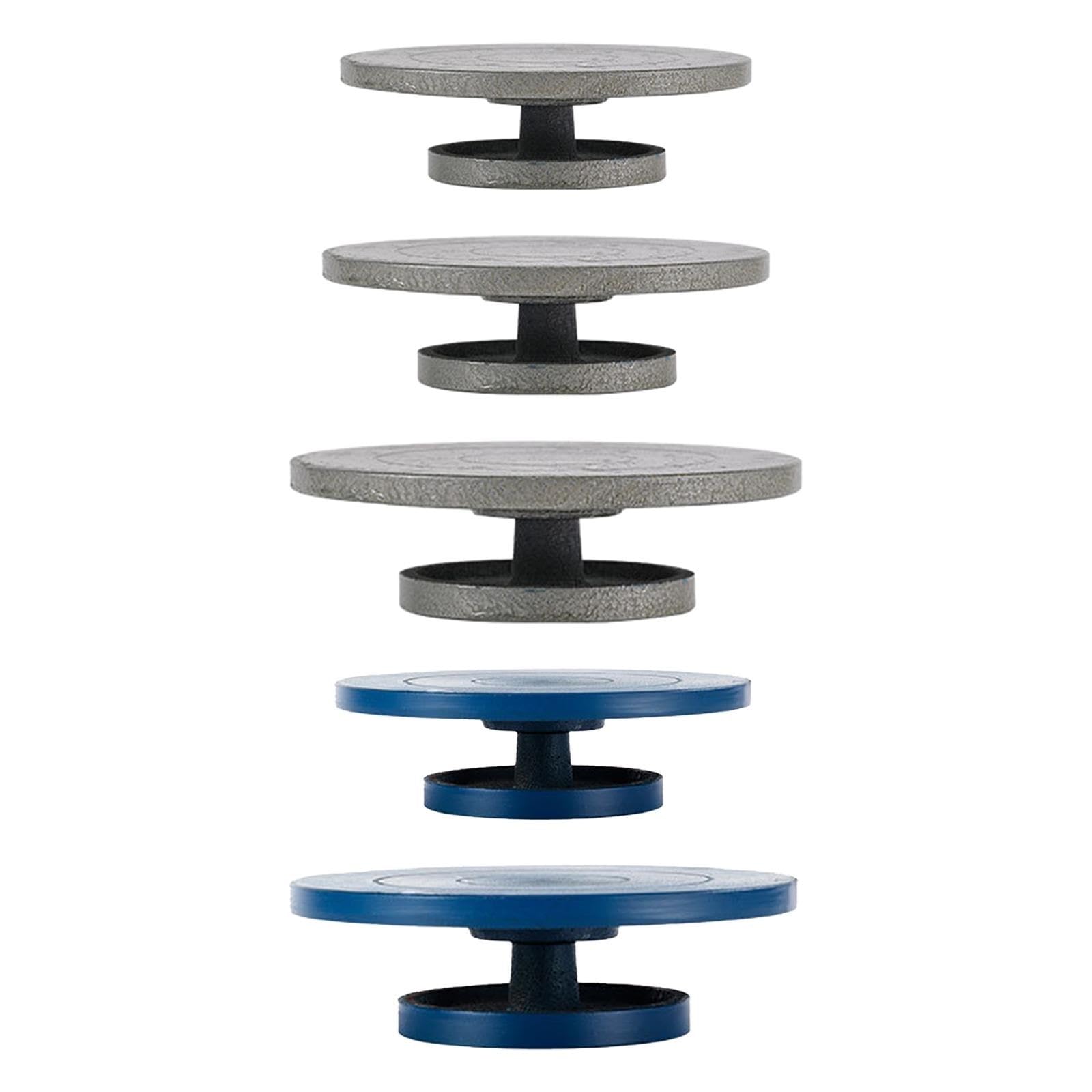 Ceramiczny gramofon taśmowy, narzędzie do rzeźbienia, metalowa konstrukcja, do natryskiwania lakieru, solidna i wszechstronna, z łożyskiem (szary, 17 cm)