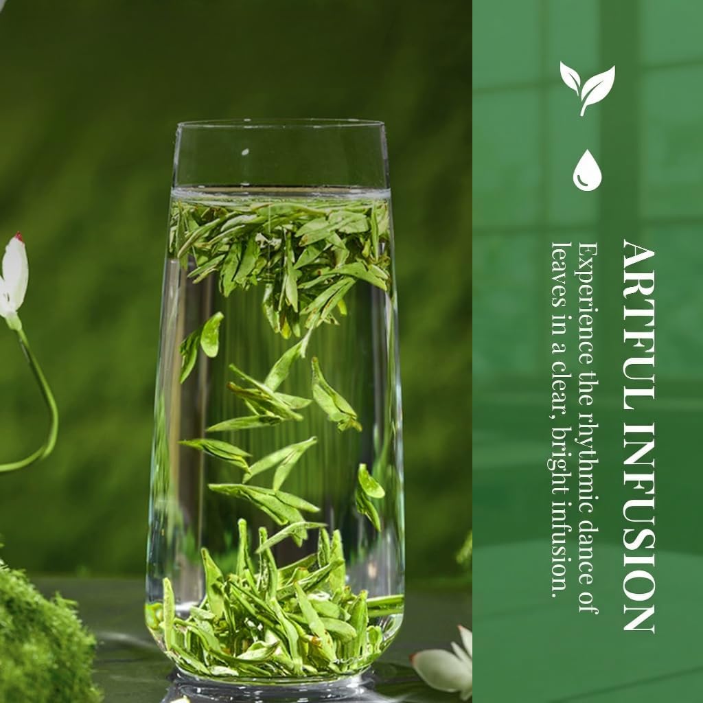 Tè Verde Longjing Pre-Qingming | Tè Verde Senza Additivi | Tè in Foglie Sciolte | Per Lavoro E Riunioni in Ufficio (50 g * 3)
