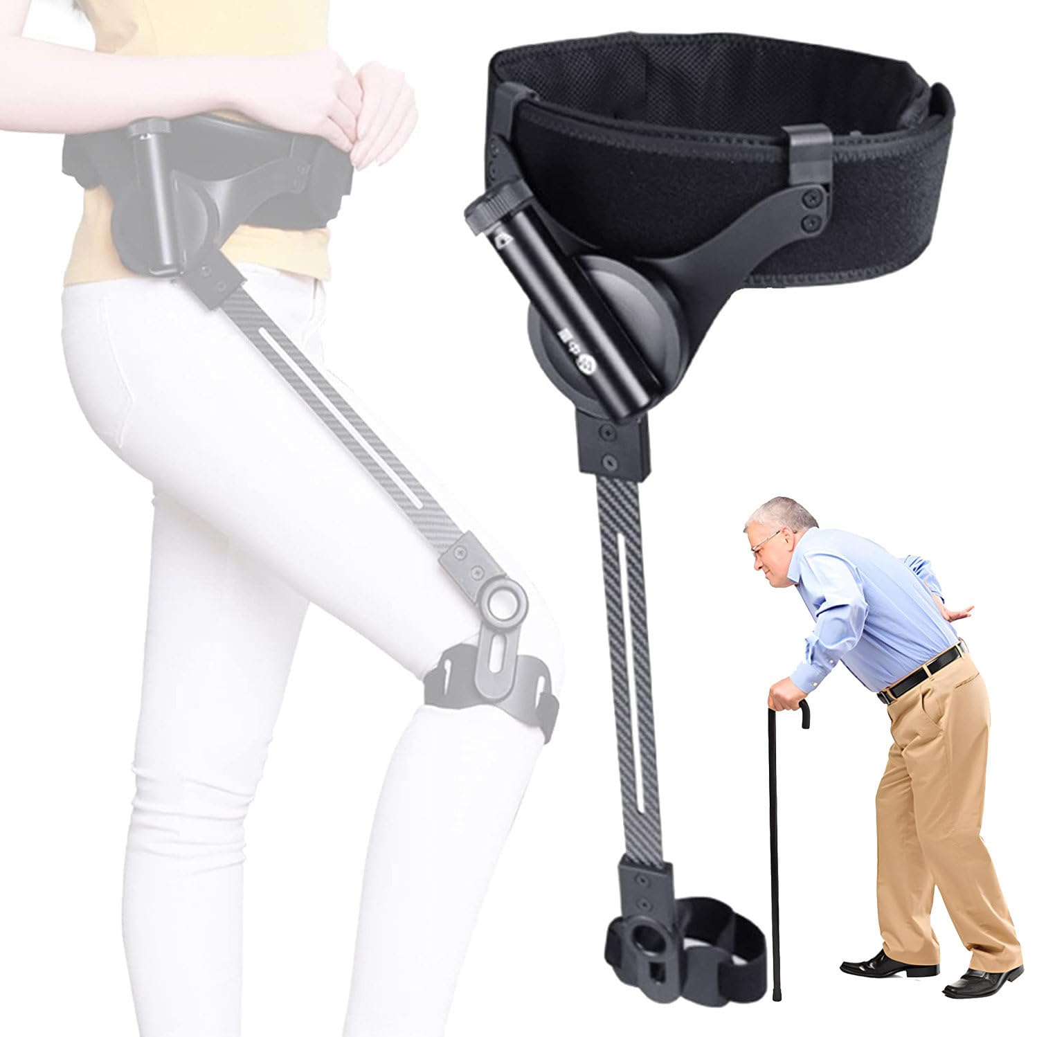 Chodzik dla dorosłych, Bionic Body Power – pomoce do chodzenia, sprzęt rehabilitacji kończyn dolnych wspomagany rehabilitacją(Right,S)