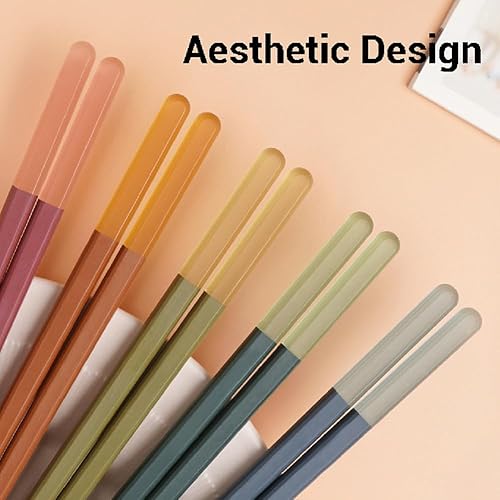 Miniatura 9 de Random Mood Palillos reutilizables aptos para lavavajillas, palillos de cocina, palillos coreanos japoneses chinos, palillos de fibra de vidrio,