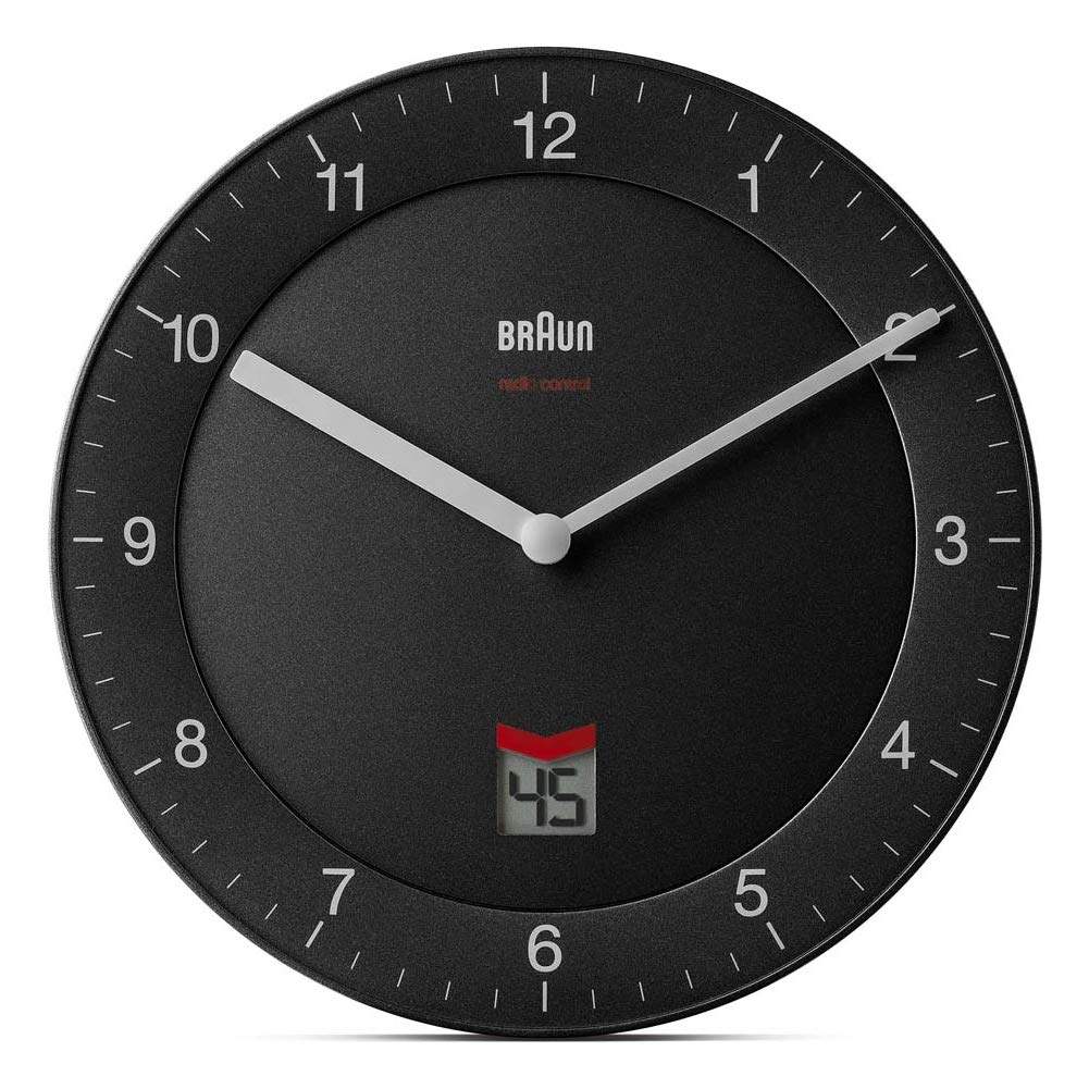 Amazon.de: Braun Radio Controlled Wall Clock, Plastik, black, 20 x