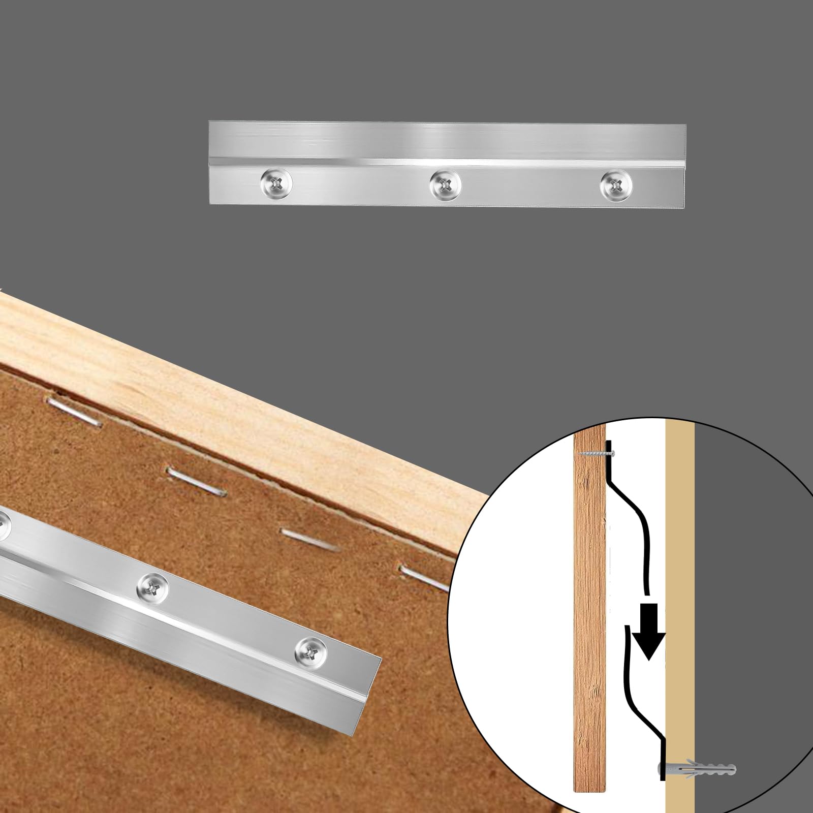 Zaciski Z do zawieszenia, 4 sztuki, wytrzymały system zawieszenia, 30 cm