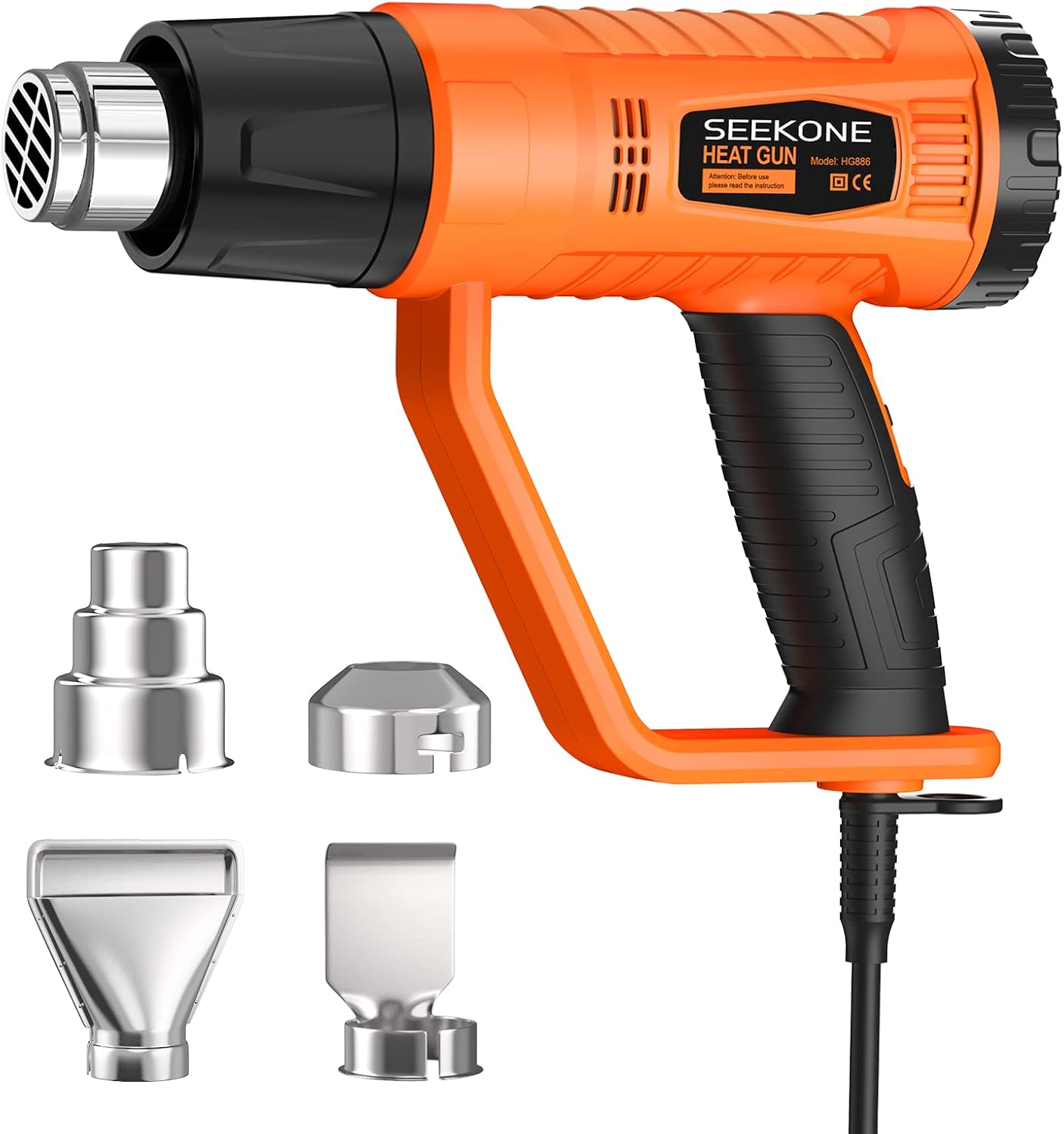 Buy SEEKONE Heat Gun 1800W Heavy Duty Fast Heat Hot Air Gun Kit with