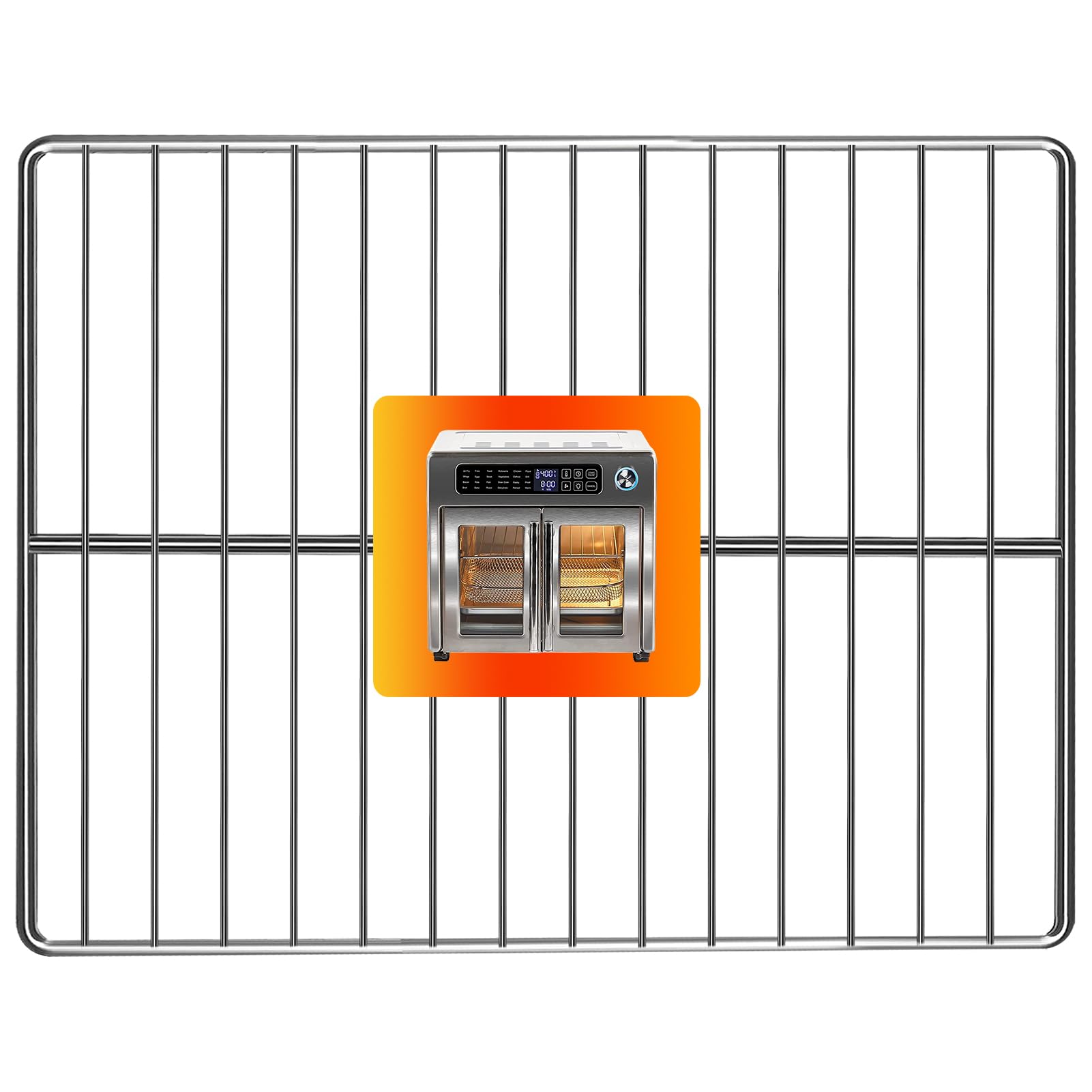 GWY Air Fryer Wire Rack for Emeril Lagasse 26 QT Extra Large Air Fryer, 12.5''*11.5'' Stainless Steel Air Fryer Replacement Parts Accessories Roasting