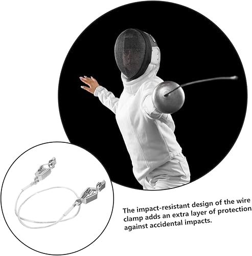 Miniatura 3 de INOOMP Abrazadera de cabeza de esgrima Clip de cable Clip de cable de protección de esgrima Clip de cable de lámina de esgrima Clip de alambre de