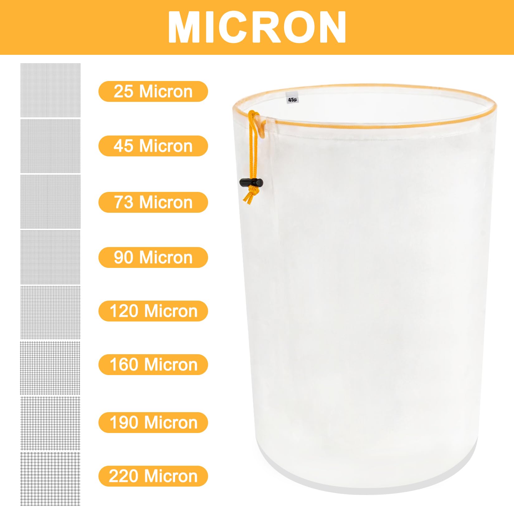 5 Gallon Filter Bag - Fine Nylon Mesh -5