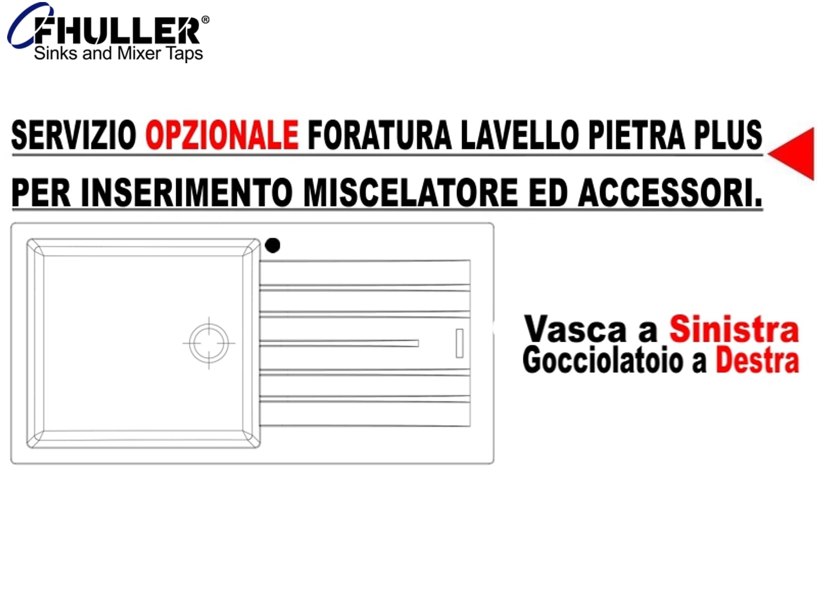 Lavello da Incasso PTPL861GO, 86x50 cm, 1 Vasca con Gocciolatoio, Granito Avena