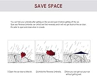 Vista 137 de SIEPASA Paraguas invertido invertido de 49/56 pulgadas, doble toldo extra grande, ventilado, resistente al viento, impermeable, paraguas de golf