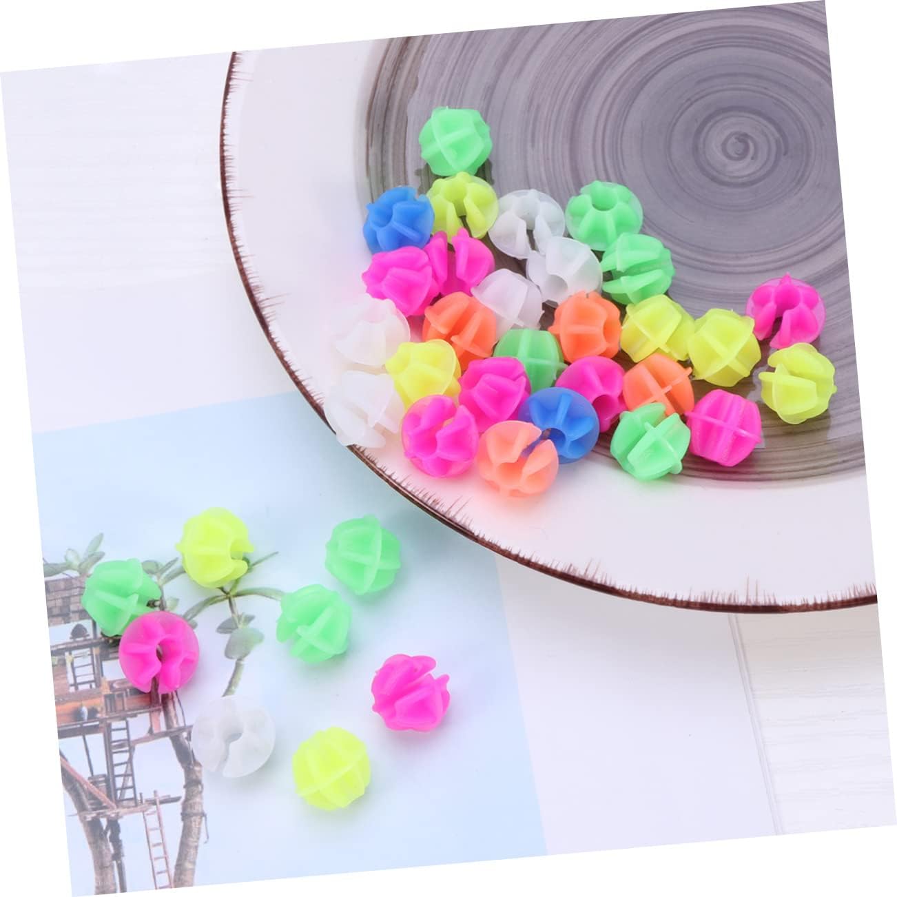 SUPVOX 144 Pcs Wire Beads Wheel Spoke Beads Round Beads Accessories Pendant