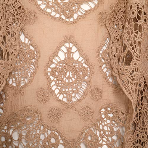Image of JASTIE Women Open Stitch Cardigan Boho Sleeveless Hippie Summer Hollow Out Solid Crochet Vest