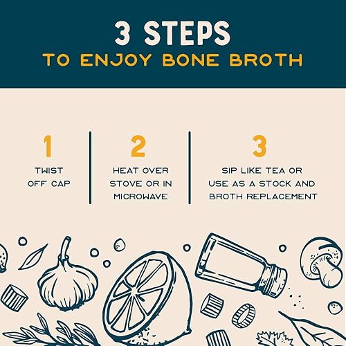 Miniatura 9 de Caldo de hueso de res de Bare Bones - Alimentado con pasto, orgánico, caldo de hueso de res, rico en proteínas, 1 libra (paquete de 6)