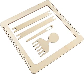 UTHCLO conjunto de máquina de tejer telar de tejer equipo de tejer tejeduría tapiz tejido en telar herramientas de tejido de madera máquina de tejer para telar de urdimbre de madera