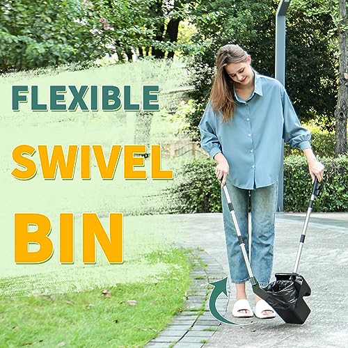 Mayki Upgraded Odorless Pooper Scooper Kit with Swivel Bin  Rake  Spade Long Handle Dog Pooper Scooper with 40 Bag Attachments for Largemediumsmall Dogs Dog Poop Scooper for Yard  Cucciolini Doodles Mayki upgraded odorless pooper scooper kit with swivel bin  rake  spade long handle dog pooper scooper with 40 bag attachments for largemediumsmall dogs dog poop scooper for yard   cucciolini doodles