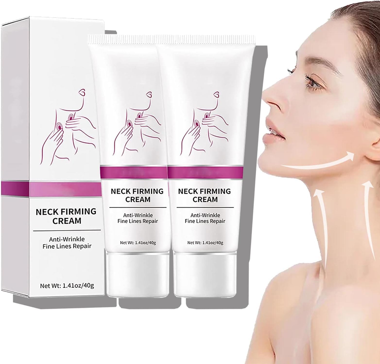 Luximplus Neck Firming Cream, Collagen Neck Firming Cream Tightening Lifting Sagging Skin, Neck Creams for Tightening and Wrinkles, Improves Skin Elasticity
