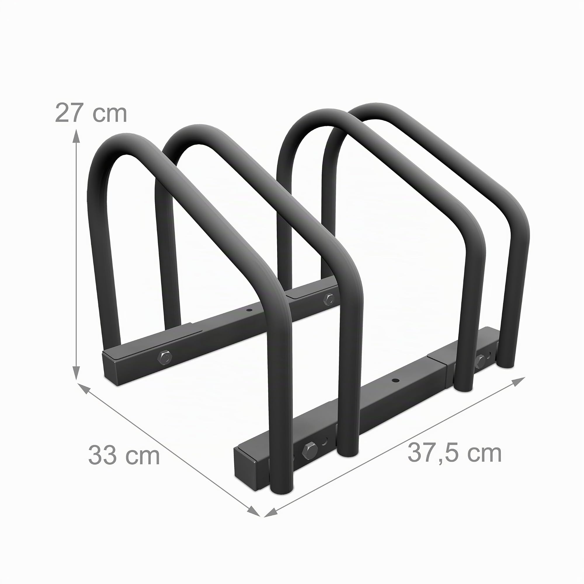 Relaxdays Fahrradständer, für 2 Fahrräder, Stahl Bodenparker, Reifenbreite 60mm, Abstellständer, Fahrradstand, anthrazit Baumarkt